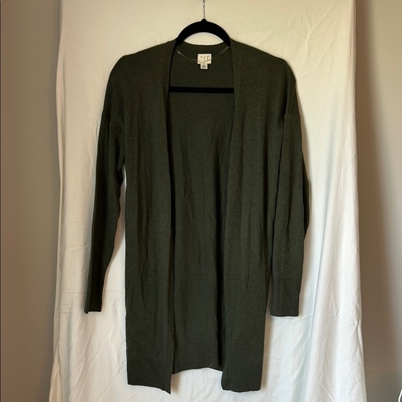 A New Day Olive Green Cardigan - Picture 1 of 4